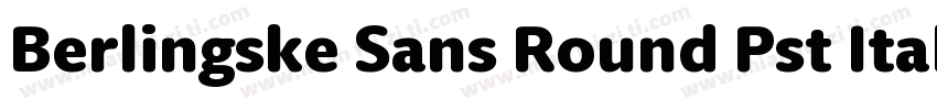 Berlingske Sans Round Pst Italic字体转换